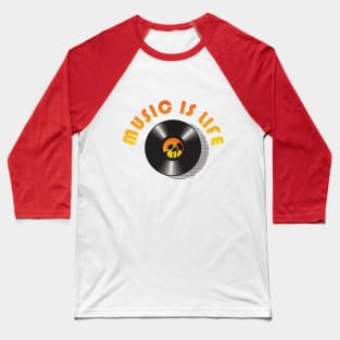 Retro style music is life vinyl design Baseball T-Shirt